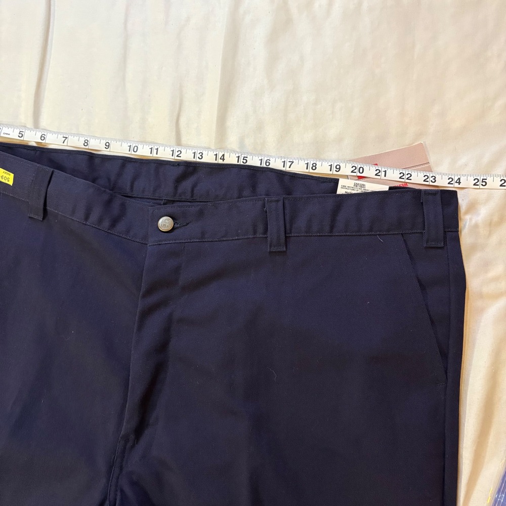 BIG BILL FR Flame Resistant Work Pants Men's 48 x 32 (30") Navy Blue‎ NWT - Picture 8 of 9